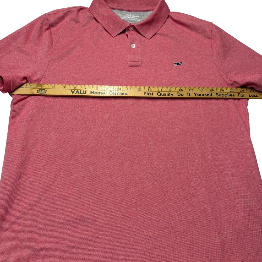 Vineyard Vines Edgartown Polo Shirt Red Heather Short Sleeve Stretch Mens L - Picture 8 of 9